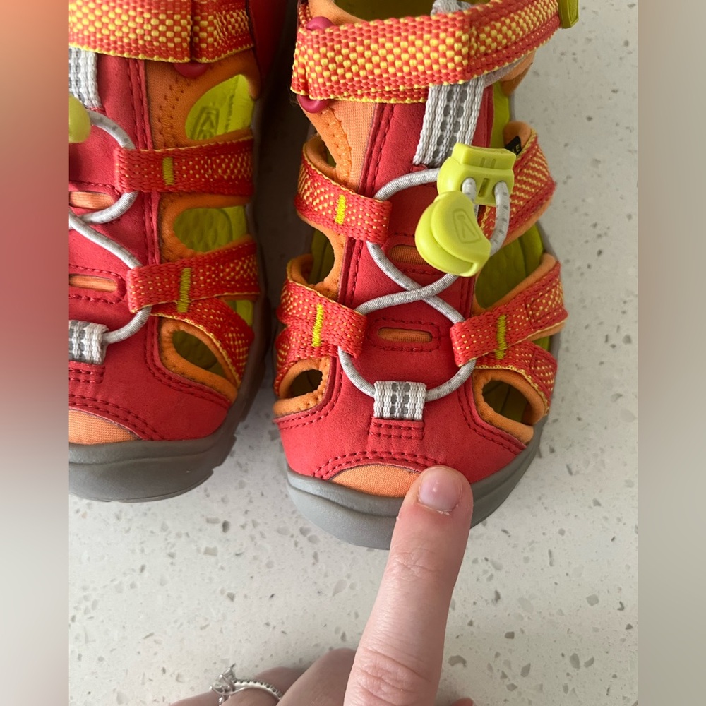 Keen Orange & Red Seacamp lI CNX Hybrid Water Sandals Unisex Toddlers Size 11 - Picture 13 of 15